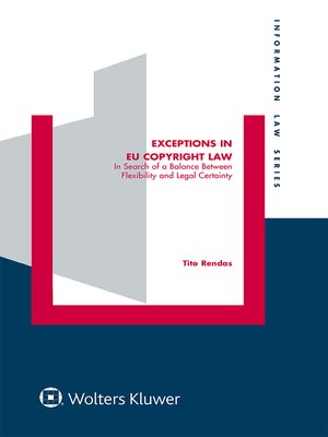 cover image of Exceptions in EU Copyright Law